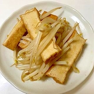 厚揚げともやしの炒め物